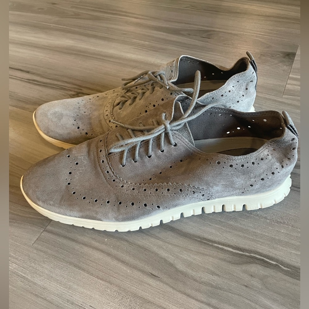 Cole Haan Zero Grand Gray Suede Shoes 6.5